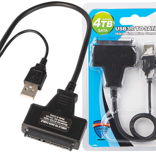 Image 2::SATA TO USB 3.0 Adapter Cable For HDD/SSD Laptop Hard Drive 