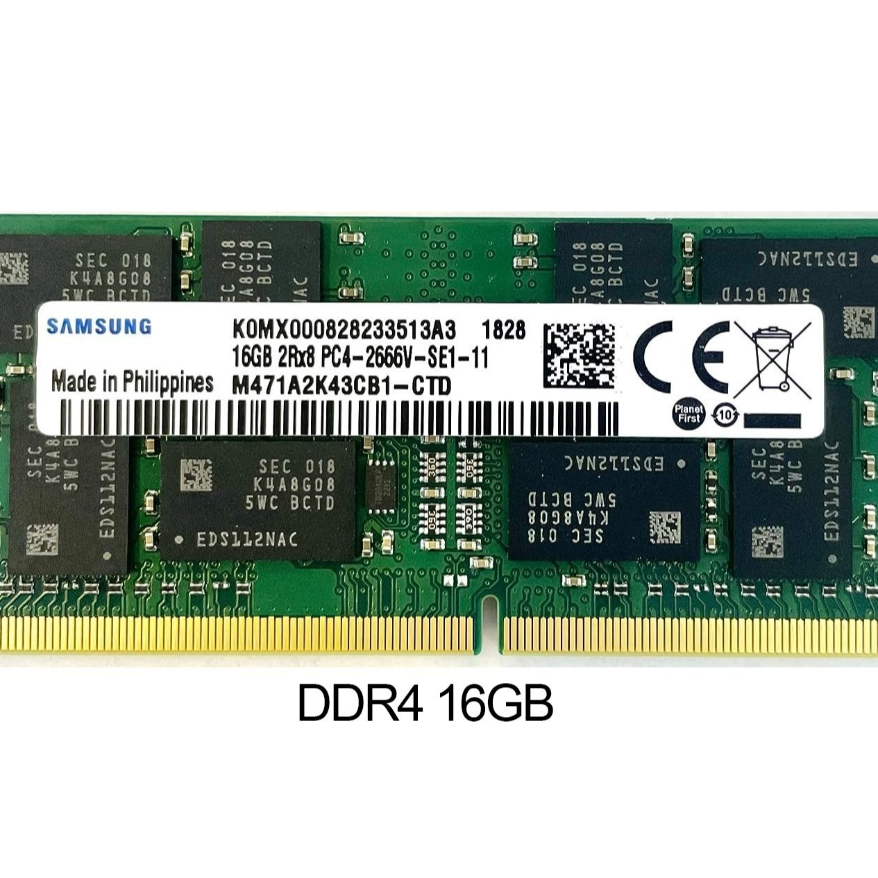 Samsung 16GB DDR4 PC4-21300, 2666MHZ  laptop memory