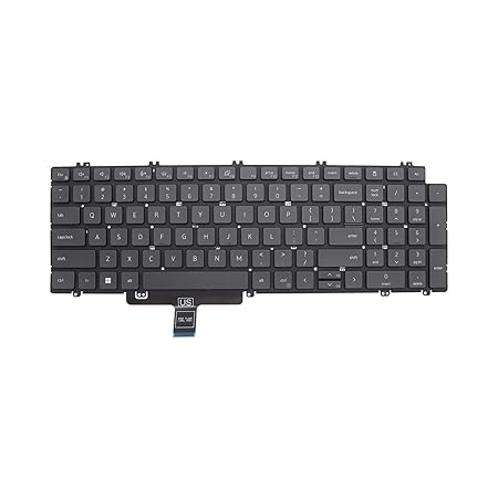 Laptop Keyboard for Dell Precision 3560, 3570, 3561, 3571, 3581, 7670, Latitude 5520, 5530, 5540 With Backlight N7N16, 0N7N16, T6FVY, 0T6FVY, NCC1H, 0NCC1H.