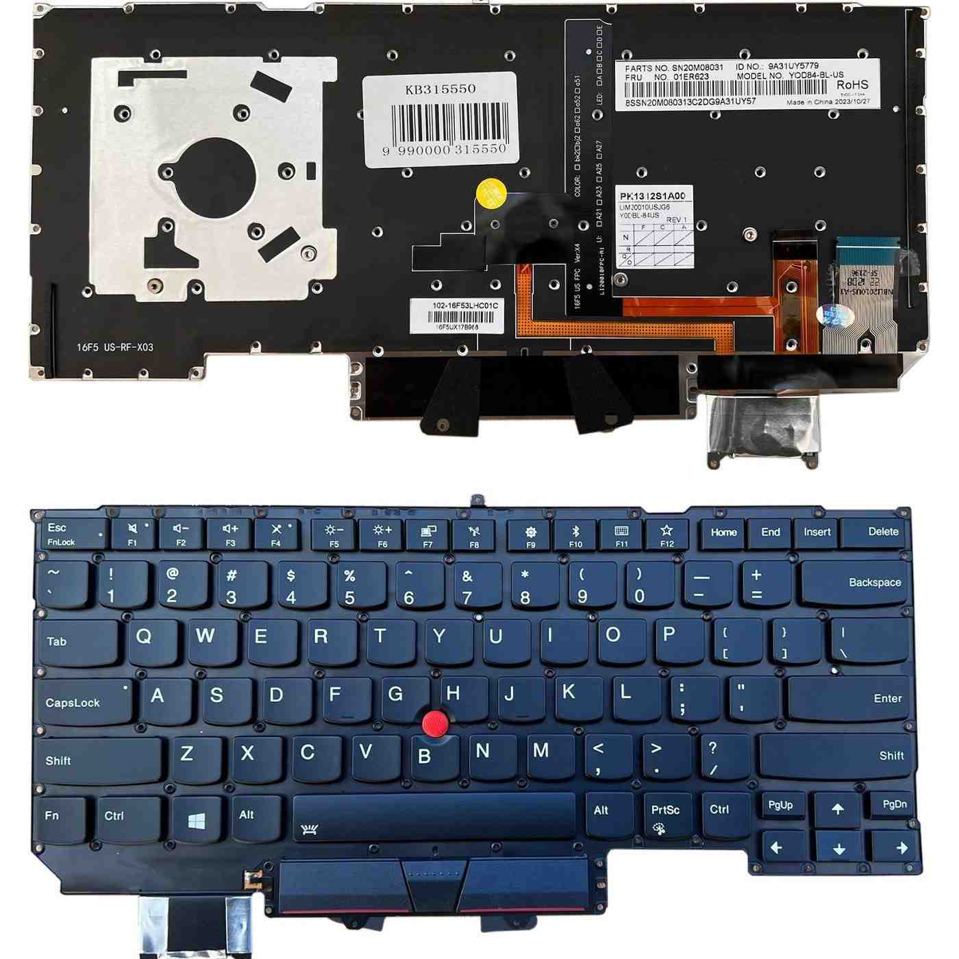 Image 2::Keyboard for Lenovo Thinkpad X1 Carbon X1C Gen 5th 6th 2017 2018 01ER623 