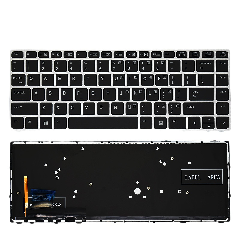 Image 2::Laptop Replacement Keyboard for HP EliteBook Folio 9470M 9470 9480 9480M with Backlit