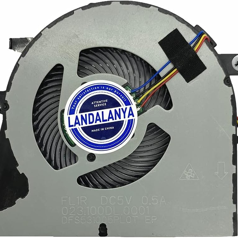New CPU Cooling Fan for Lenovo Ideapad V330-15IKB V330-15ISK V330-15IGM V330-15IKBR V130-15IGM V130-15IKB V130-15ISK V130-15IKBR E53-80 Series Fan DFS531005PL0T FL1R DC5V 0.5A