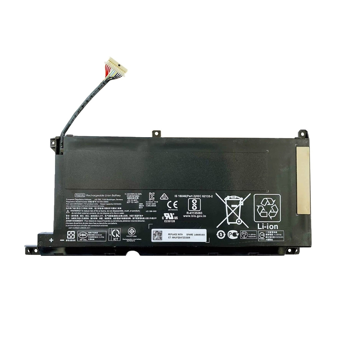 Image 2::Laptop Battery for HP Pavilion Gaming  15-EC 15-DKOmen 5X FPC52, HP Victus 5/6 Max, and HP Pavilion 16-A models PG03XL HSTNN-DB9G HSTNN-OB1I